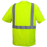 Pyramex RTS2110BL Hi-Vis Lime T-Shirt -Lightweight Polyester, Large - 2