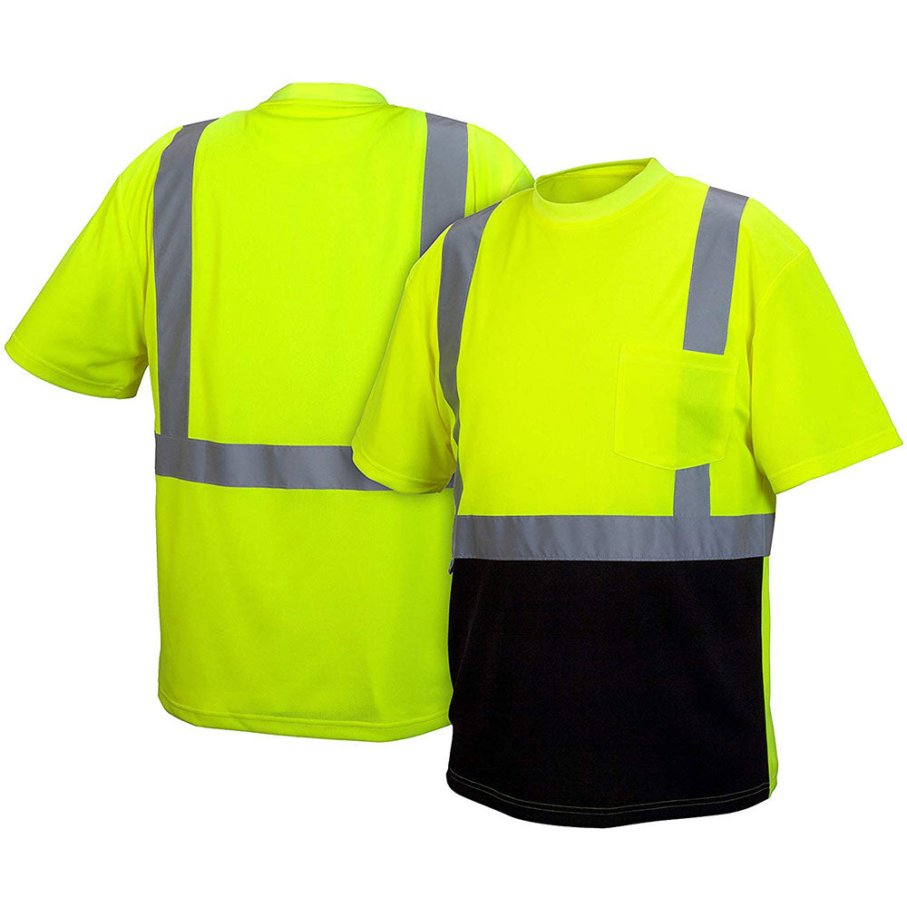 Pyramex RTS2110BL Hi-Vis Lime T-Shirt -Lightweight Polyester, Large - 3