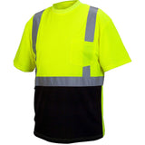 Pyramex RTS2110BM Hi-Vis Lime T-Shirt -Lightweight Polyester, Medium