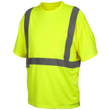 Pyramex RTS2110NPX2 T-Shirt - Hi-Vis Lime - No Pocket  - Size 2X Large