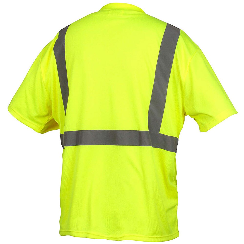 Pyramex RTS2110NPX5 T-Shirt - Hi-Vis Lime - No Pocket  - Size 5X Large - 2