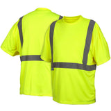 Pyramex RTS2110NPX5 T-Shirt - Hi-Vis Lime - No Pocket  - Size 5X Large - 3