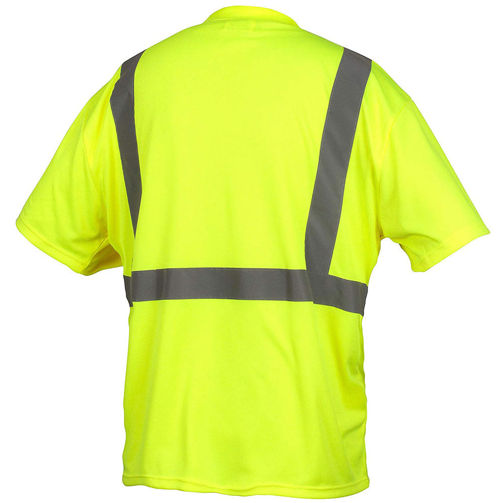 Pyramex RTS2110NPXL T-Shirt - Hi-Vis Lime - No Pocket  - Size Extra Large - 2