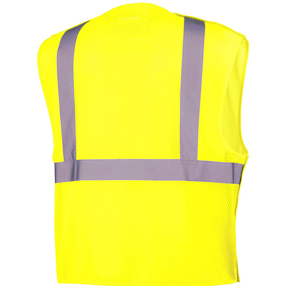 Pyramex RVHL2510BRDX5 Safety Vest - Hi-Vis Lime with 5 point D-Ring - 5X Large - 2