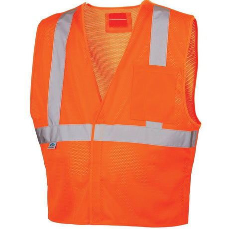 Pyramex RVHL2520BRDL Safety Vest - Hi-Vis Orange with 5 point D-Ring - Large