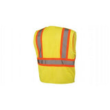 Pyramex RVHL2710BRL Safety Vest - Hi-Vis Lime with 5 Point Break - Size Large - 2