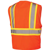 Pyramex RVHL2720BRM Safety Vest - Hi-Vis Orange with 5 Point Break - Size Medium - 2