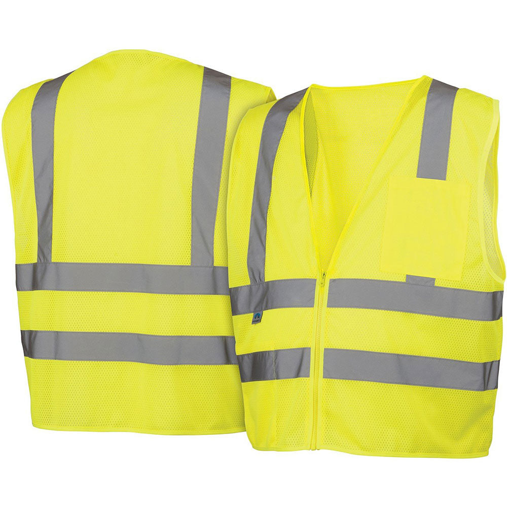 Pyramex RVZ2610L Safety Vest - Hi-Vis Lime- 2 Stripes - Size Large - 3