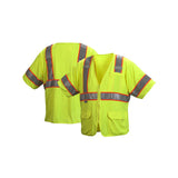 Pyramex RVZ3510L Hi-vis lime safety vest size large - 3