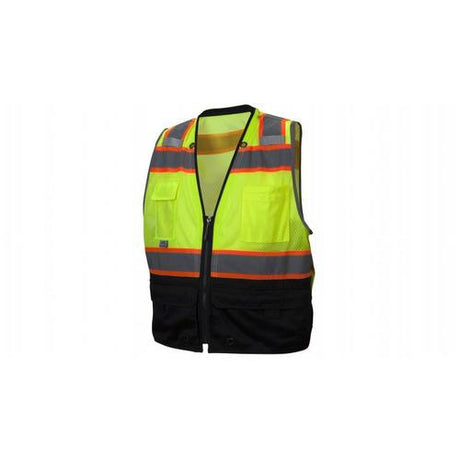 Pyramex RVZ4410BL Safety Vest - Hi-Vis Lime - Size Large