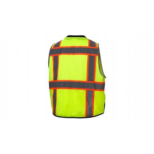 Pyramex RVZ4410BM Safety Vest - Hi-Vis Lime - Size Medium - 2