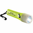 Pelican 024100-0101-247 2410PL StealthLite LED Flashlight, High-Visibility Yellow, IPX7 Waterproof, Glow-in-the-Dark Shroud (Includes 4 AA Batteries)