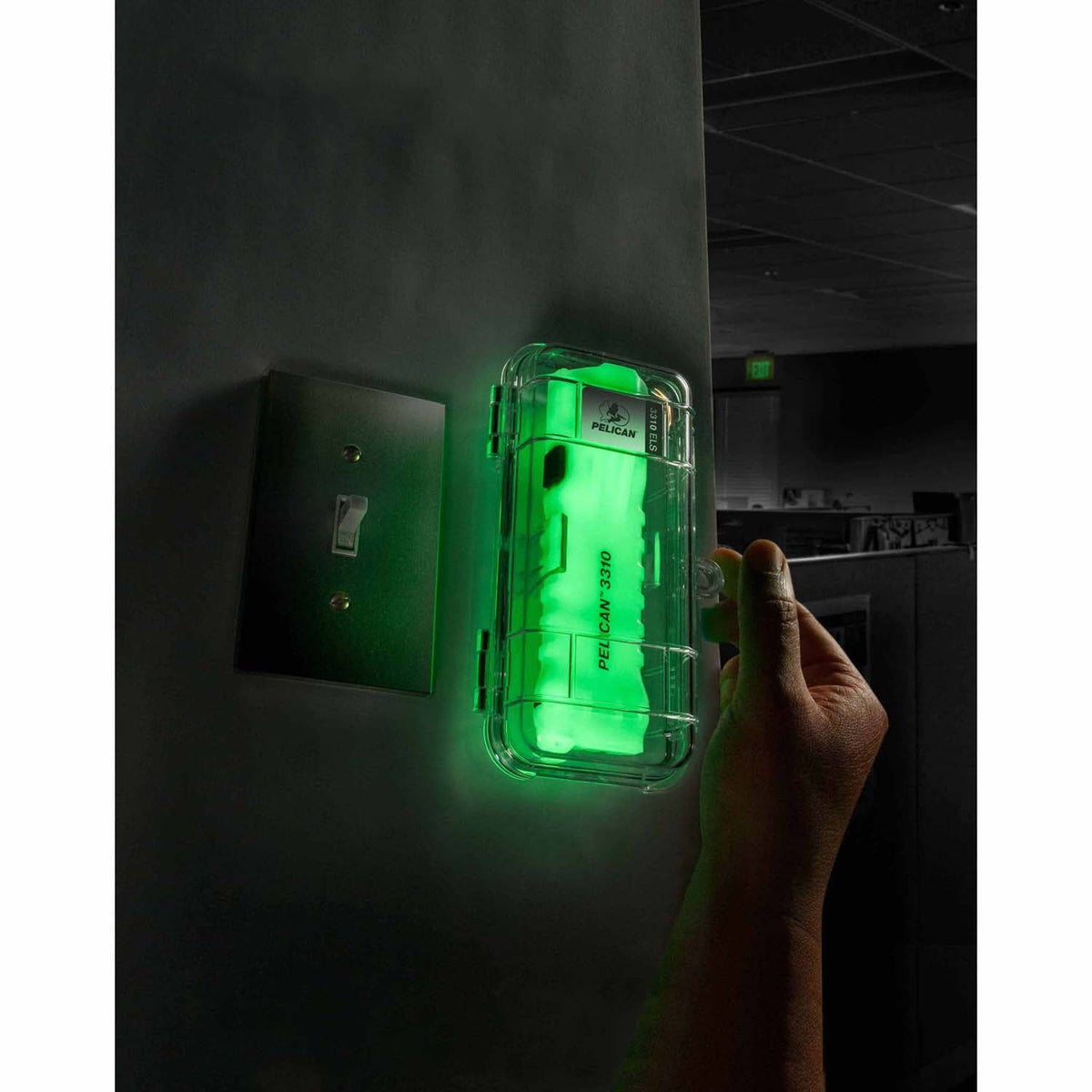 Pelican 033100-0001-247 LED Emergency Lighting Station with Photoluminescent Flashlight (AA Batteries Included) - 2