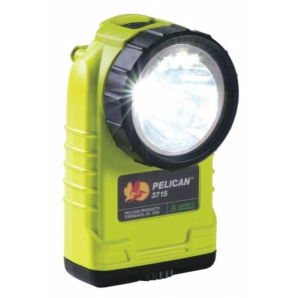 Pelican 3715-020-245 Right Angle LED Flashlight High Visibility Yellow (4 AA Batteries Required)