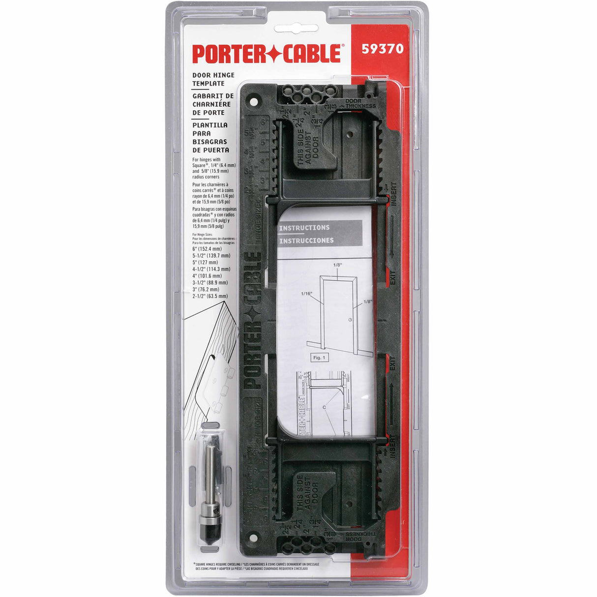 Porter Cable 59370 Door Hinge Template - 9