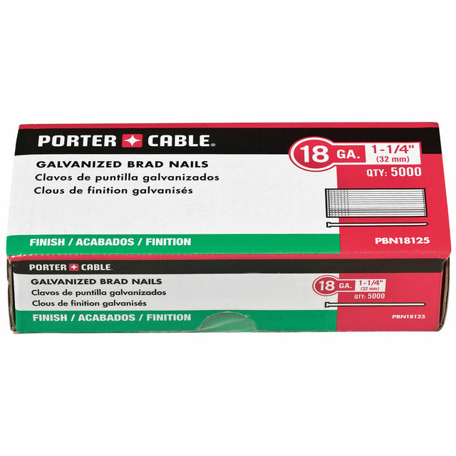 Porter Cable PBN18125 18 Ga Brad Nail 1-1/4" Long (5000 Pk)