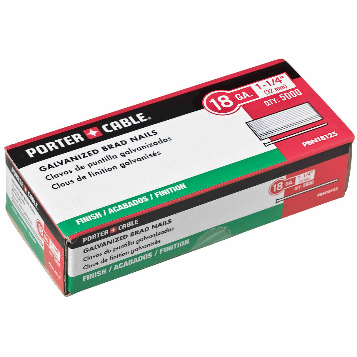 Porter Cable PBN18125 18 Ga Brad Nail 1-1/4" Long (5000 Pk) - 2