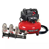 Porter Cable PXCM3KIT 6 Gal 150 PSI Pancake Air Compressor and 3 Nailer Combo Kit