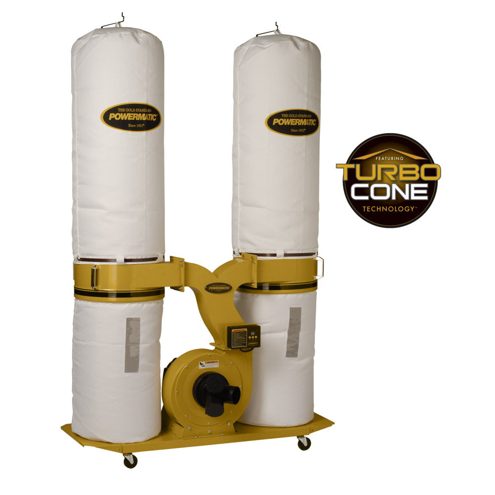 Powermatic PM9-1792071K PM1900TX-BK1 Dust Collector, 30-Micron Bag Filter Kit, 3HP