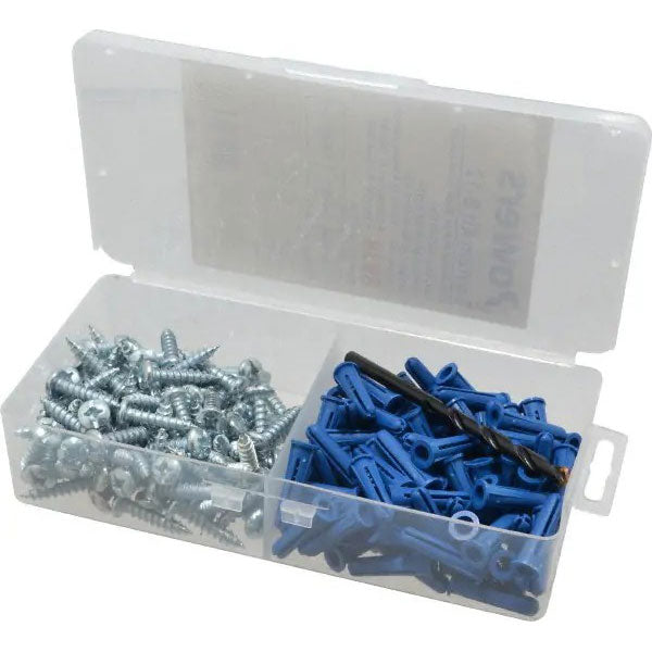 Powers Fasteners 08938-PWR Bantam Kit B-12 #12 X 1 Screw, 1" L, 1" Thick, Plug Drywall