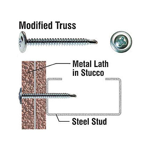 Primesource MTD812 Self Drilling Modified Truss Screws, 8" x 1/2"