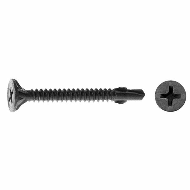 Primesource FCBD214 Exterior Coated Fiber Cement Board Screws with Reduced Phillips Flat Head for Light Gauge Metal (2,500 Pack)
