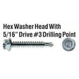 Primesource HWD12034 1 Bx 12X3/4 Hex Washer Head, Self Drilling Screw