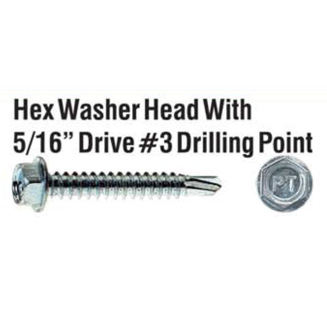 Primesource HWD12034 1 Bx 12X3/4 Hex Washer Head, Self Drilling Screw