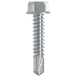 Primesource HWD12114 12 Gauge x 1-1/4" Zinc Plated Hex Washer Head Self Drilling Screws 3 Drill Point (3000 Pack)