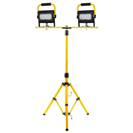 ProBuilt 411330 ProLight Slim 30-Watt LED Work Light Twin Head 2-Step Tripod