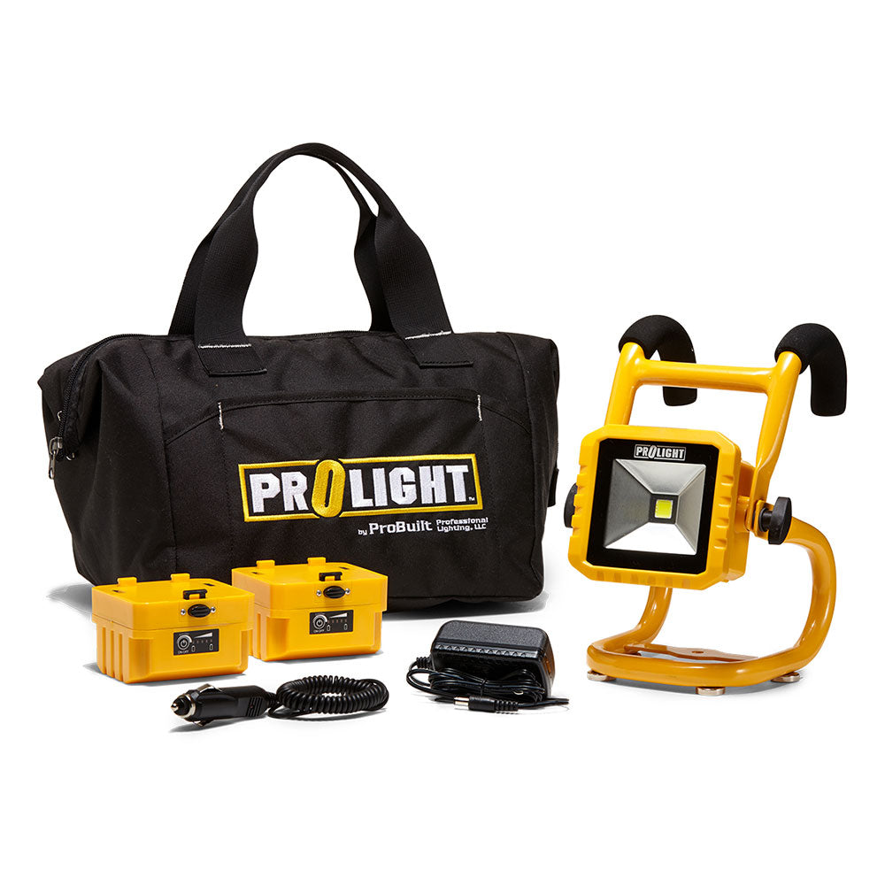 ProBuilt 516002 ProLight 100-2, 10 Watt Rechargeable Work Light Kit