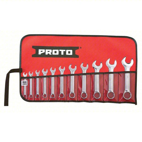 Proto J1200ES-11 12 Point Full Polish Short Combination Wrench Set (11 Piece)