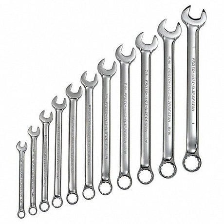 Proto J1200H11T5 Full Polish 12 Point Combination Wrench Set (11 Piece)