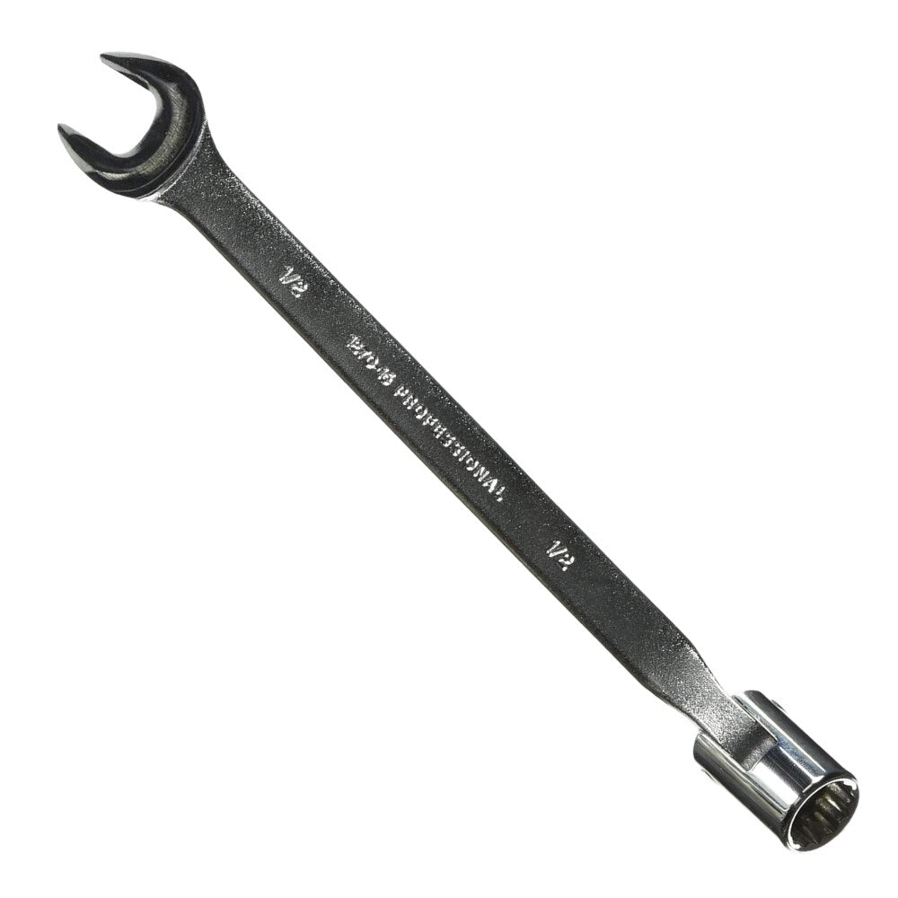 Proto J1270-16 Satin Finish SAE 1/2" Combination Flex Head Wrench, 12 Point