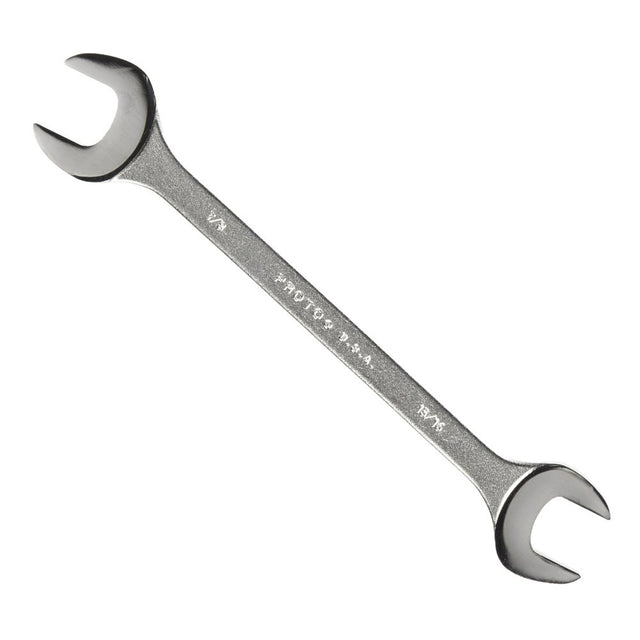 Proto J3440 Extra Thin Satin Finish 13/16", 7/8" Double Open End Wrench, SAE, 10"