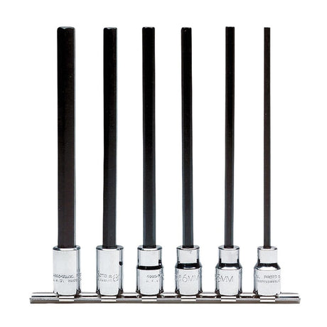 Proto J4990-SMXL 3/8" Drive 6 Piece Metric Extra Long Hex Bit Set