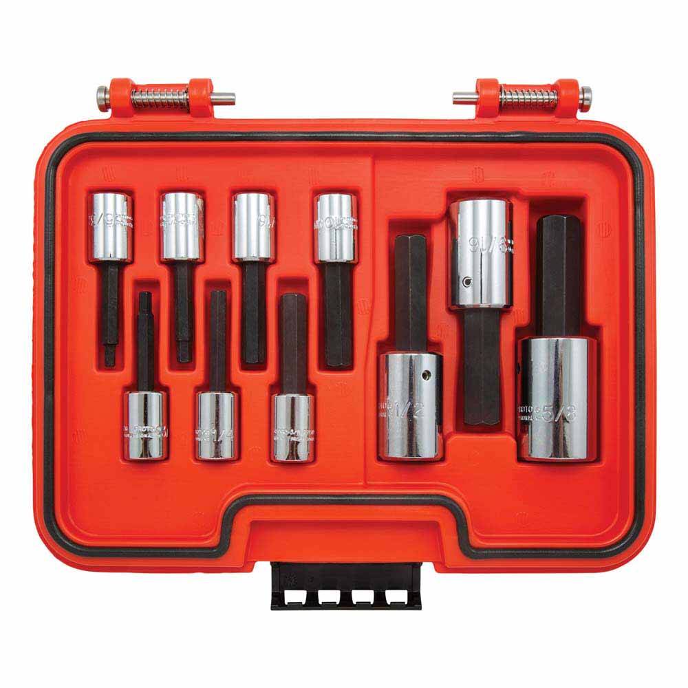 Proto J52110H 3/8" & 1/2" Drive 10-Piece Socket Set SAE Hex - 3