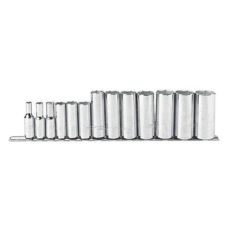 Proto J52114 3/8 Drive 13 Pc. Deep Socket Set - 6 Point