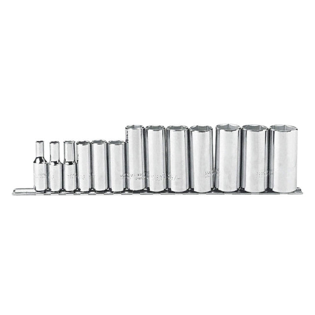 Proto J52114 3/8 Drive 13 Pc. Deep Socket Set - 6 Point