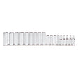 Proto J52203 18-Pieces 3/8" Drive Metric Chrome Socket Set