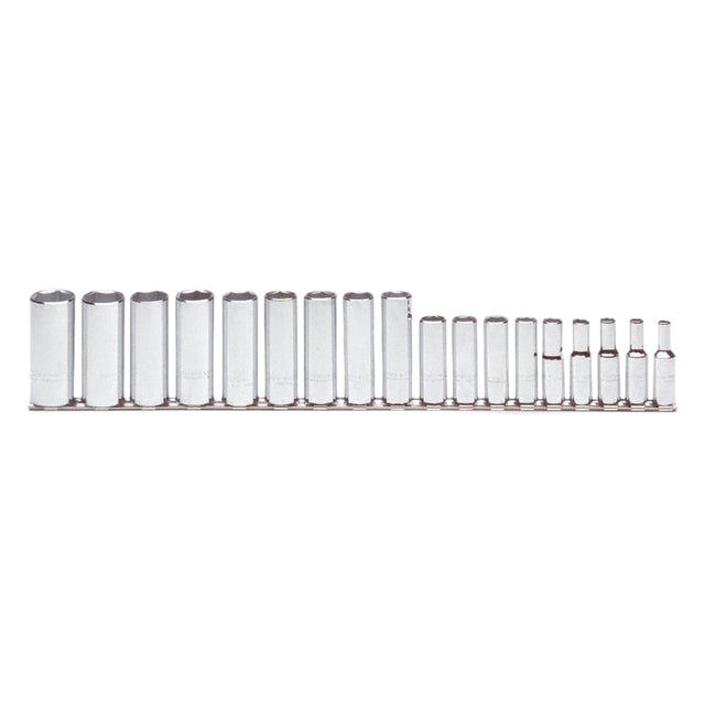 Proto J52203 18-Pieces 3/8" Drive Metric Chrome Socket Set