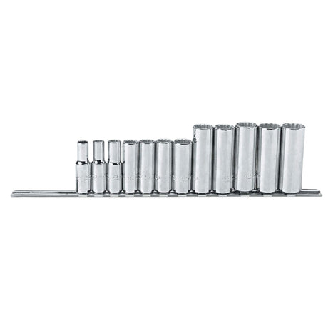 Proto J52209 3/8 Drive 12 Pc. Metric Deep Socket Set - 12 Point