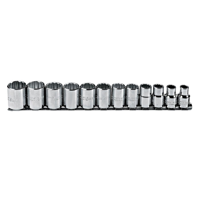 Proto J52216 3/8 Drive 12 Pc. Metric Socket Set - 12 Point