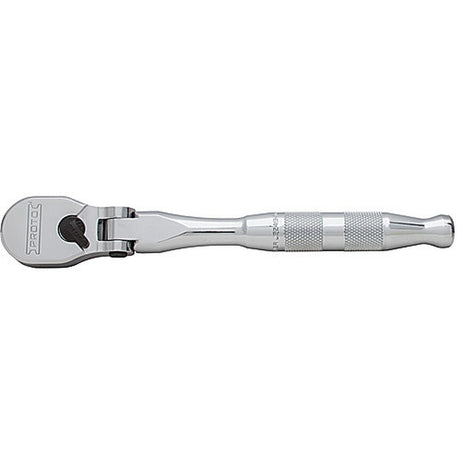 Proto J5249HTCF 3/8" Drive Flex Head 90-Tooth Pear Head Ratchet Full Polish 7"