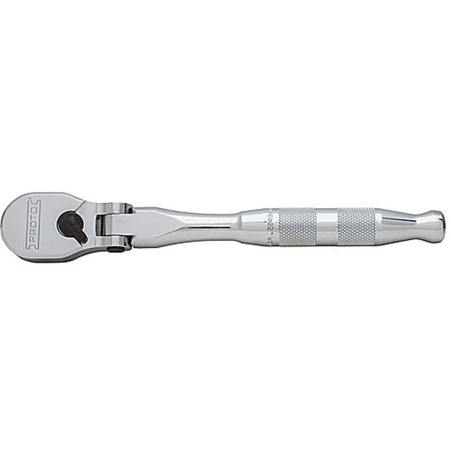 Proto J5249HTCF 3/8" Drive Flex Head 90-Tooth Pear Head Ratchet Full Polish 7"