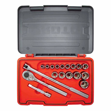 Proto J54118S 1/2" Drive 18-Piece Socket Set SAE 6 Point