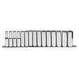 Proto J54207 15-Pieces 1/2" Drive Metric Chrome Socket Set, 12 Point