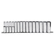 Proto J54207 15-Pieces 1/2" Drive Metric Chrome Socket Set, 12 Point