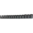 Proto J54302 1/2" Drive 12 Point Black Oxide Socket Set (15 Piece)