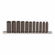 Proto J69212 1/4" Drive 6-Point Metric Deep Impact Socket Set (11 Piece)